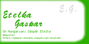 etelka gaspar business card