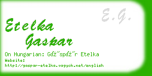 etelka gaspar business card